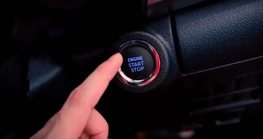 Car engine start and stop button