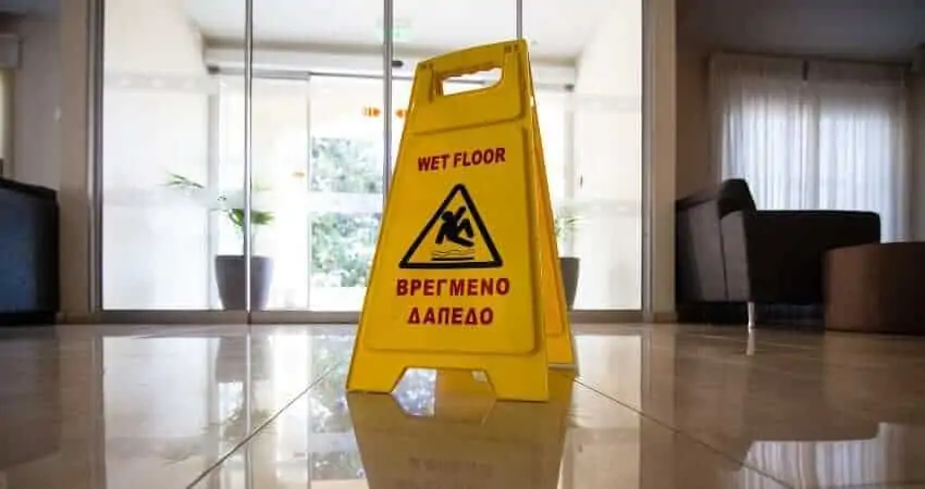 Wet floor sign